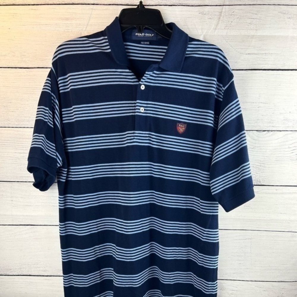 Polo Golf Ralph Lauren Striped Golf Polo Shirt‎ Short Sleeve Casual Size Large